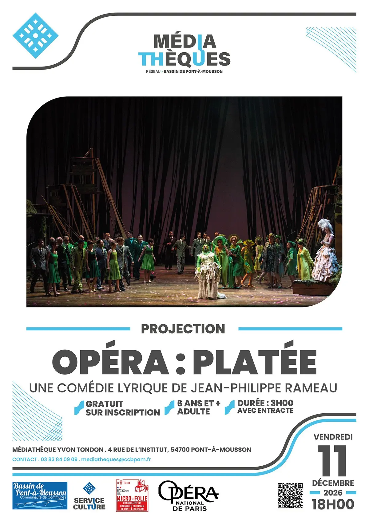 Projection Platée, opéra 