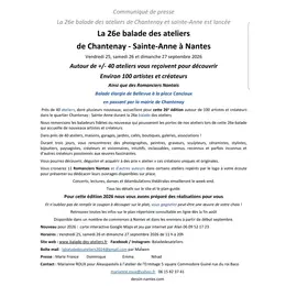 La 26e balade des ateliers de Chantenay