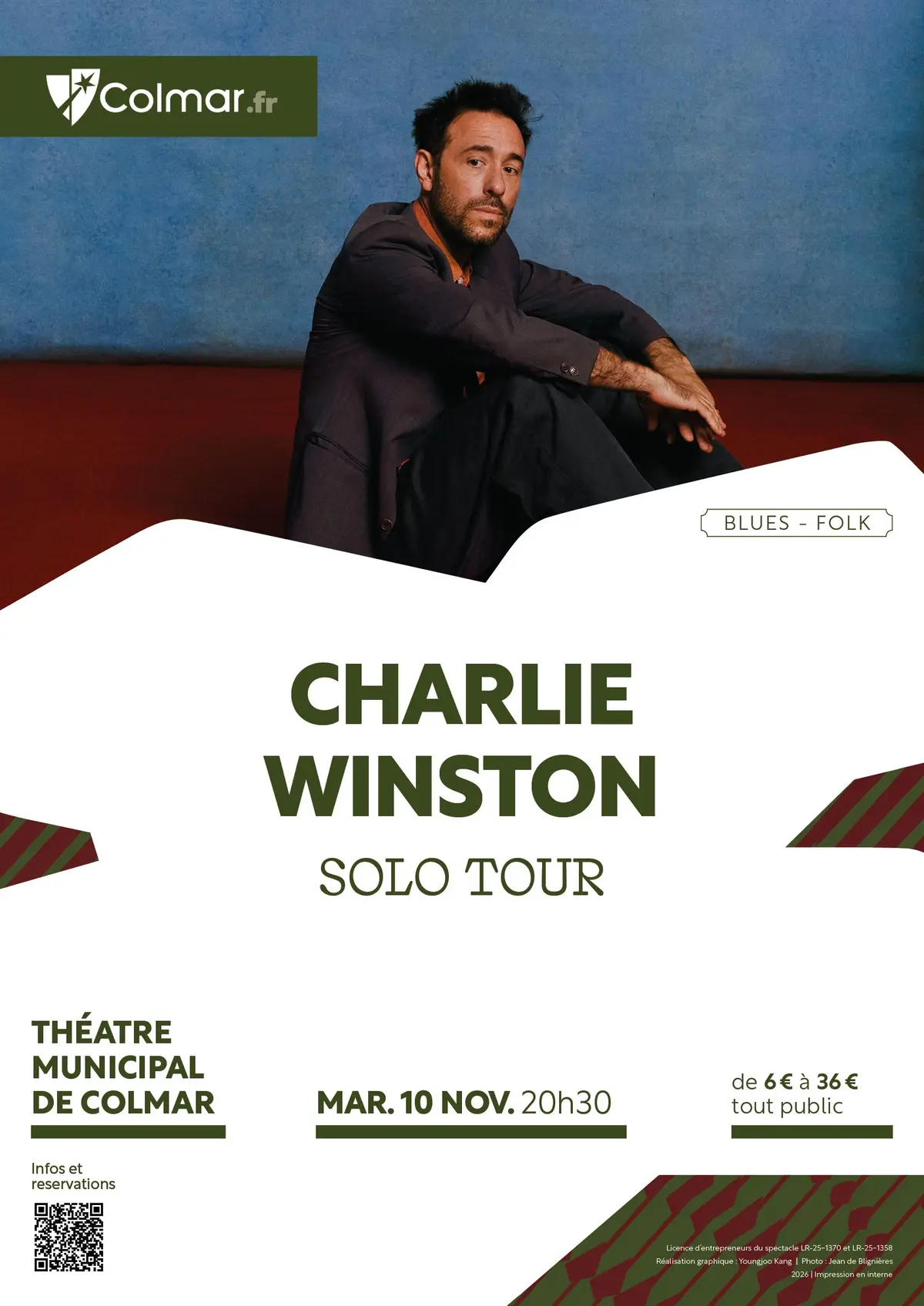 Charlie Winston en solo au Théâtre municipal de Colmar