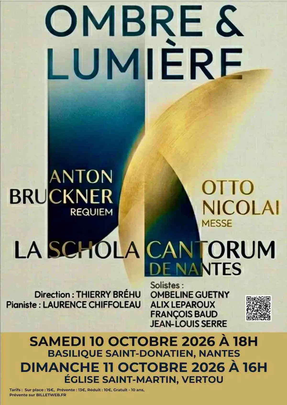 La Schola Cantorum de Nantes, Concert Ombre et Lumière