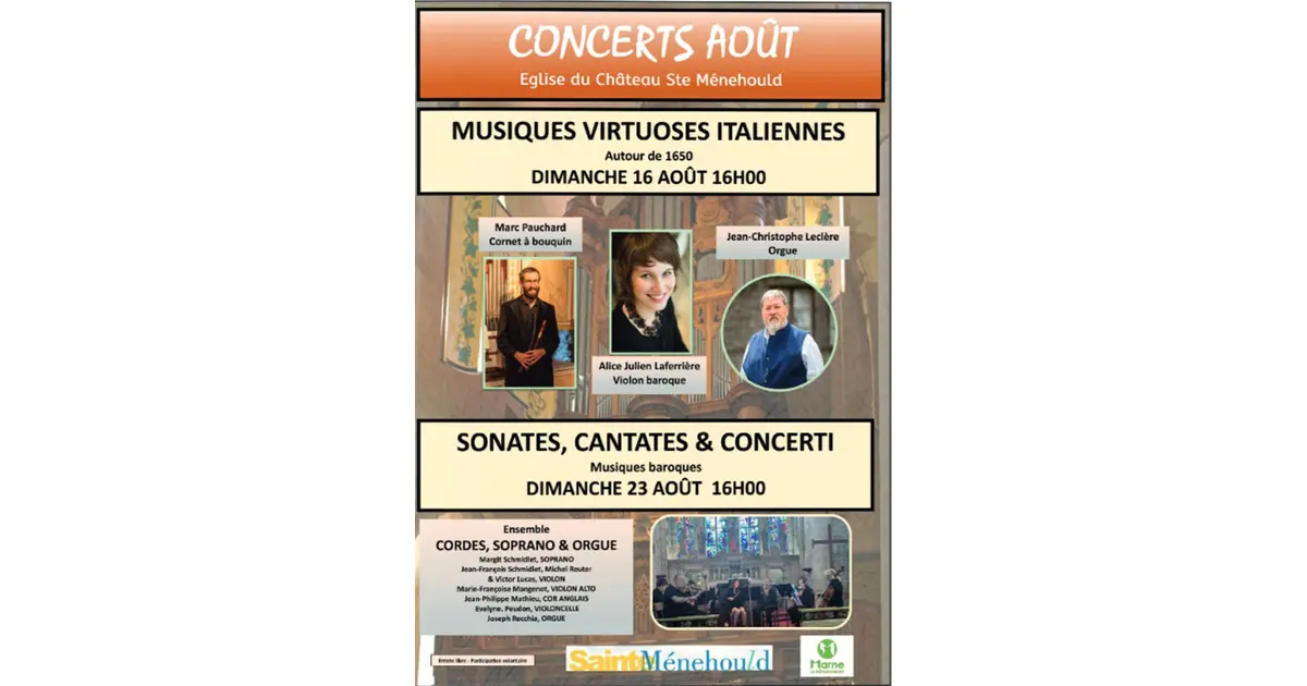 Concerts D'Aout a l'Eglise du Château Sainte Menehould