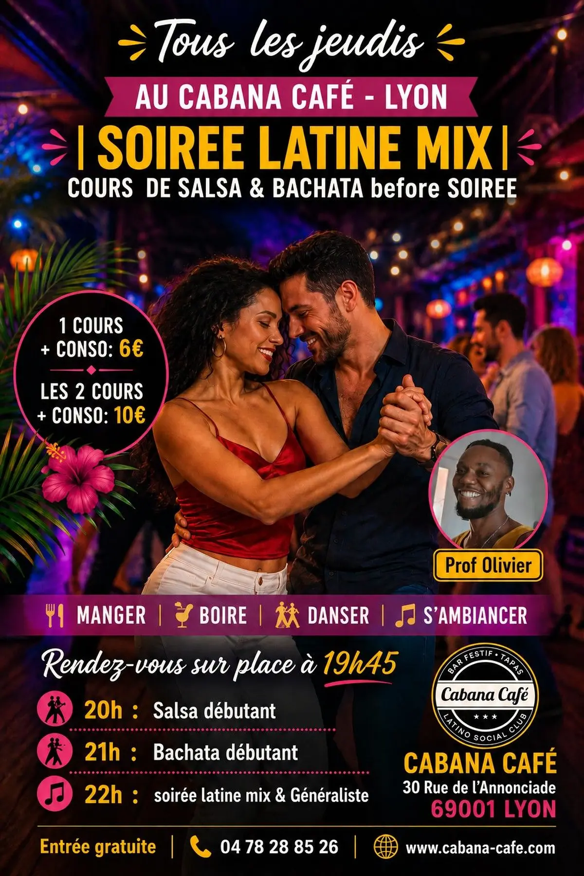 Venez apprendre la danse latine (débutant)  | Soirée latine mix 