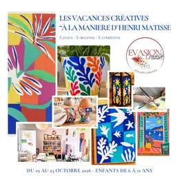 Atelier créatif enfants - A la manière de Matisse - Toile de 30x40 cm / peinture