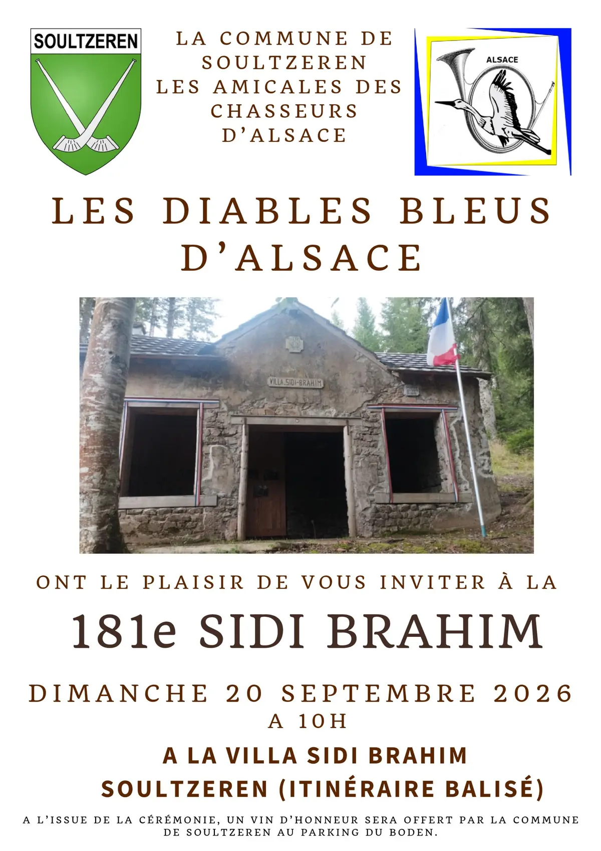 Cérémonie de la Sidi Brahim régionale des Diables Bleus d'Alsace