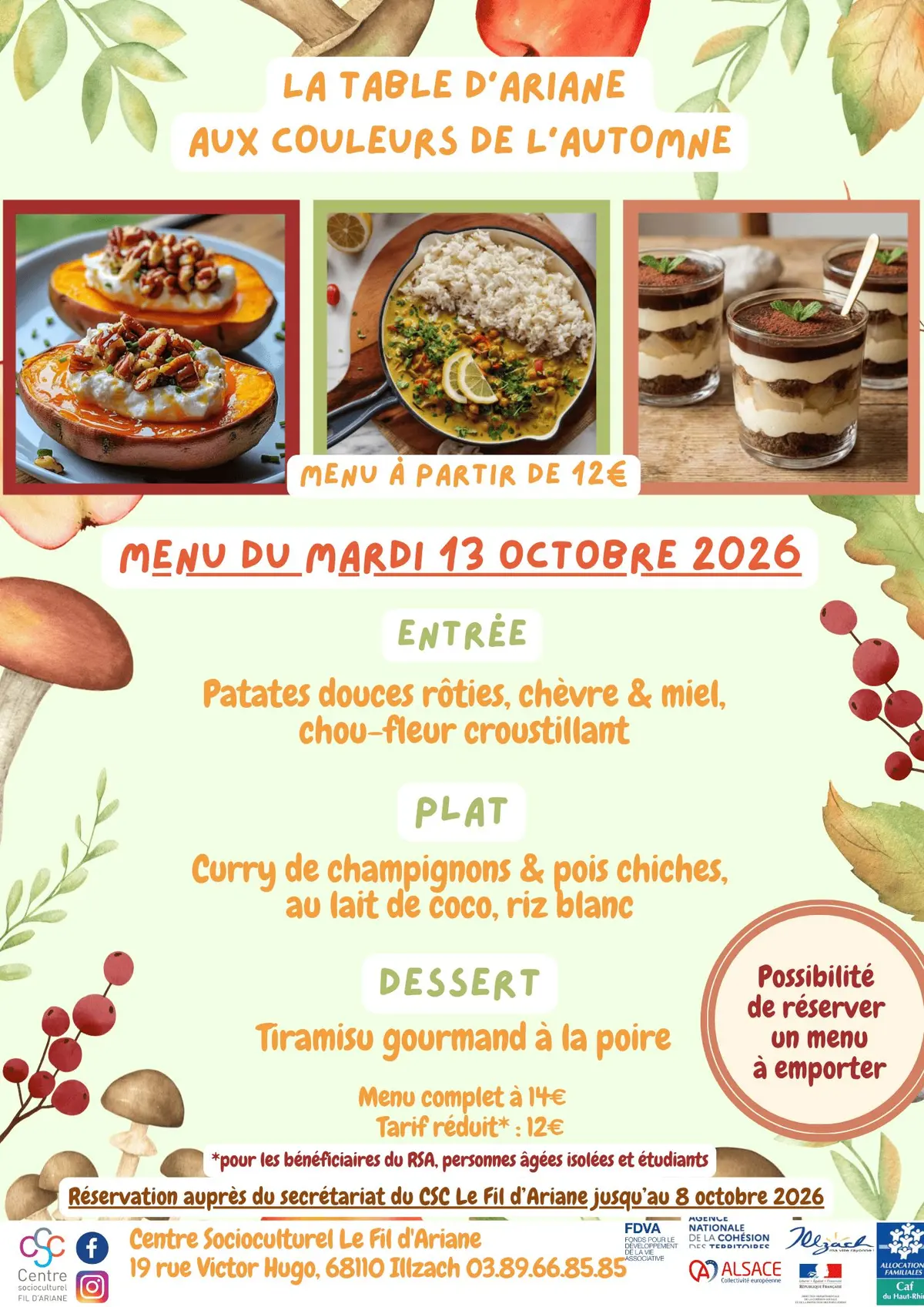 La Table d’Ariane aux couleurs de l’automne
