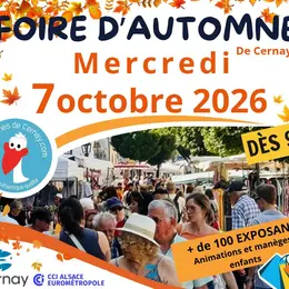Foire d'automne Mercredi 7 octobre 2026 à Cernay