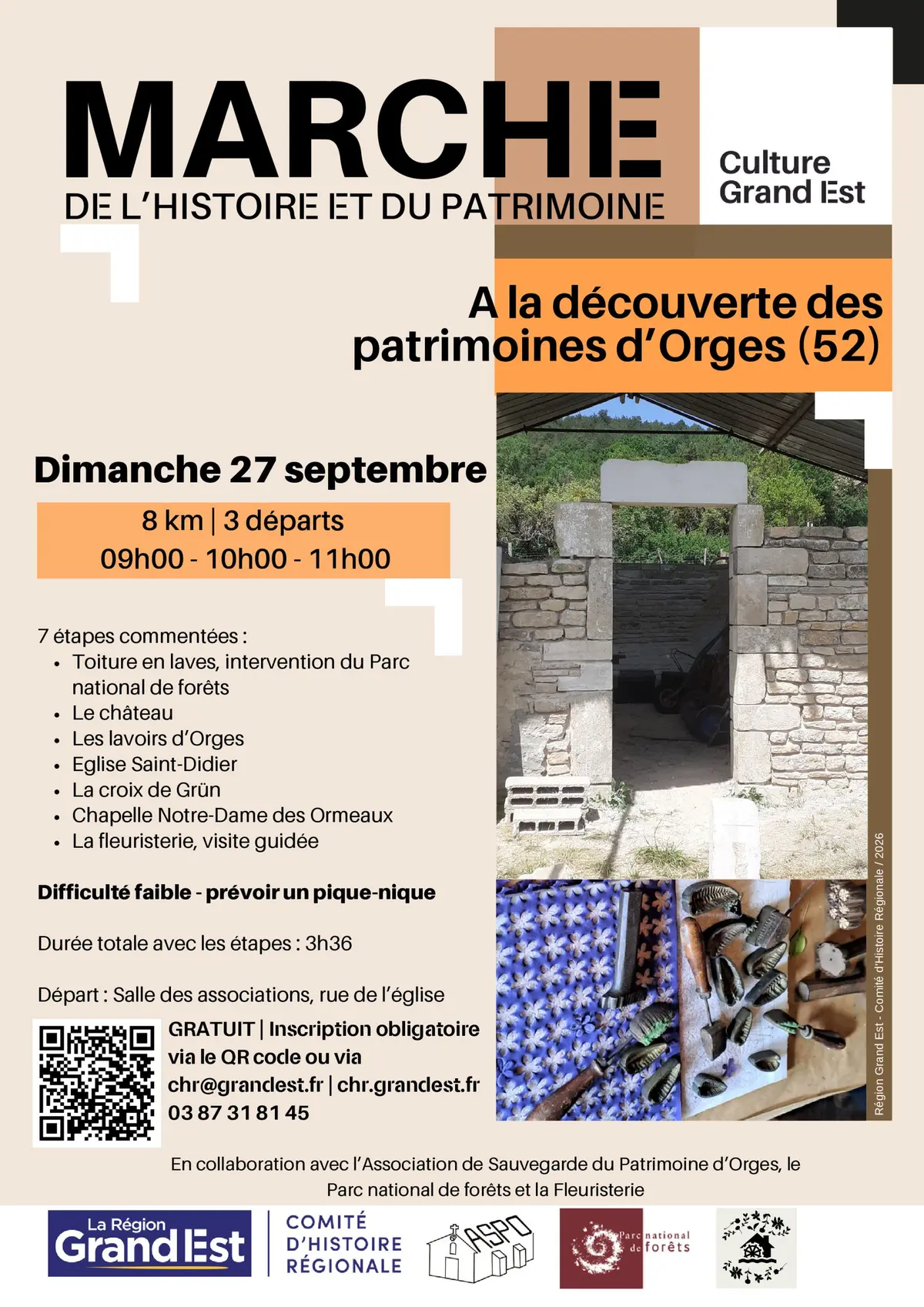 Marche du patrimoine à Orges (52)