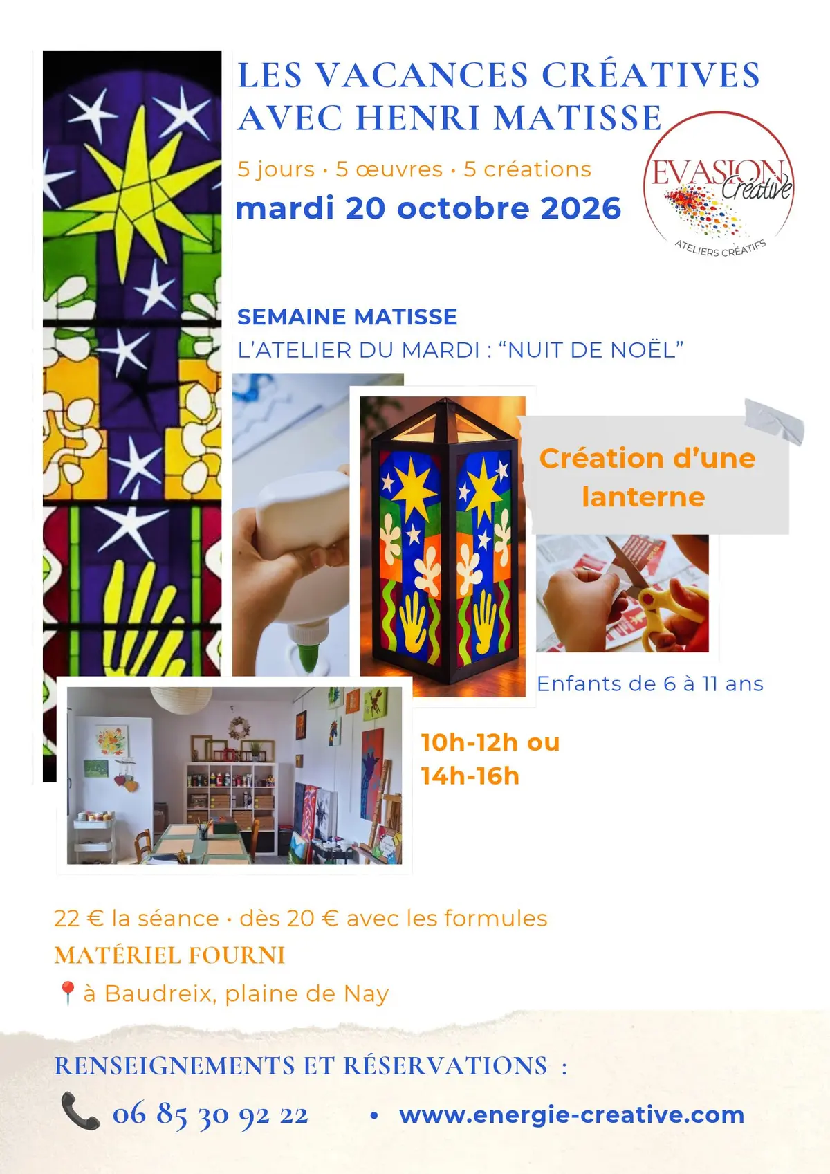 Atelier créatif enfants - A la manière de Matisse - Lanterne