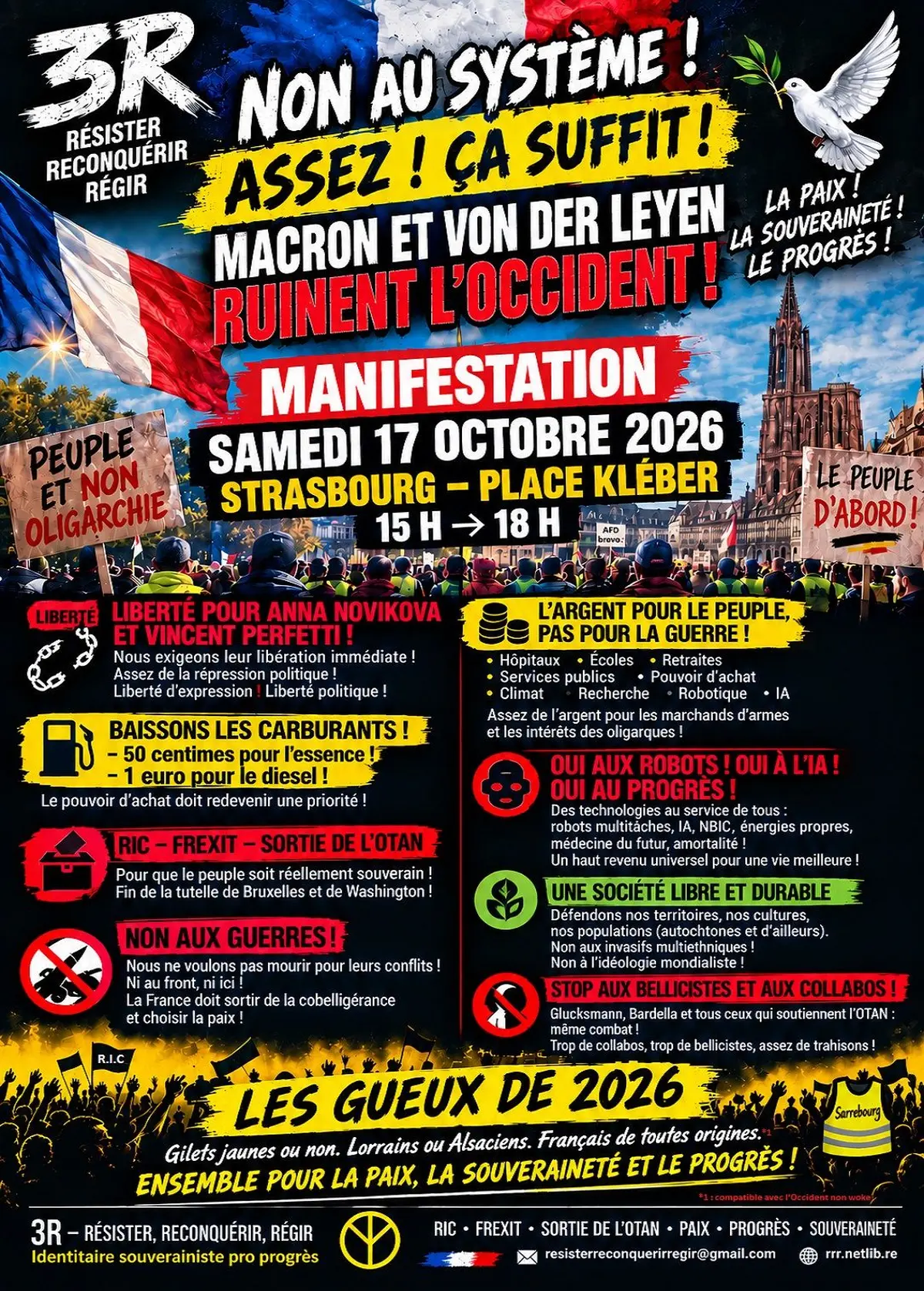 Les bellicistes Macron et Von der Leyen ruinent l’Occident ! STOP !