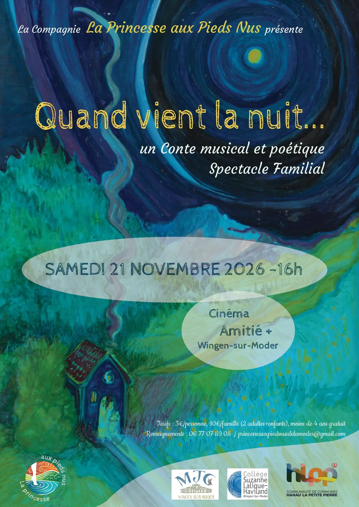 Quand vient la nuit... Conte musical, un spectacle familial à découvrir