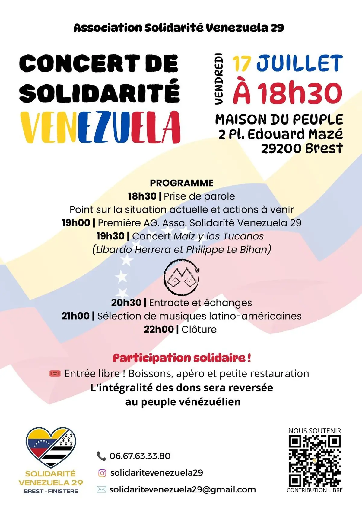 Concert solidarité Venezuela à Brest