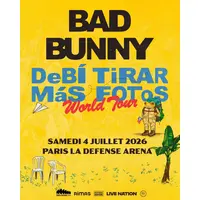 Le DeBI TiRAR MaS FOToS Tour de Bad Bunny à Paris DR