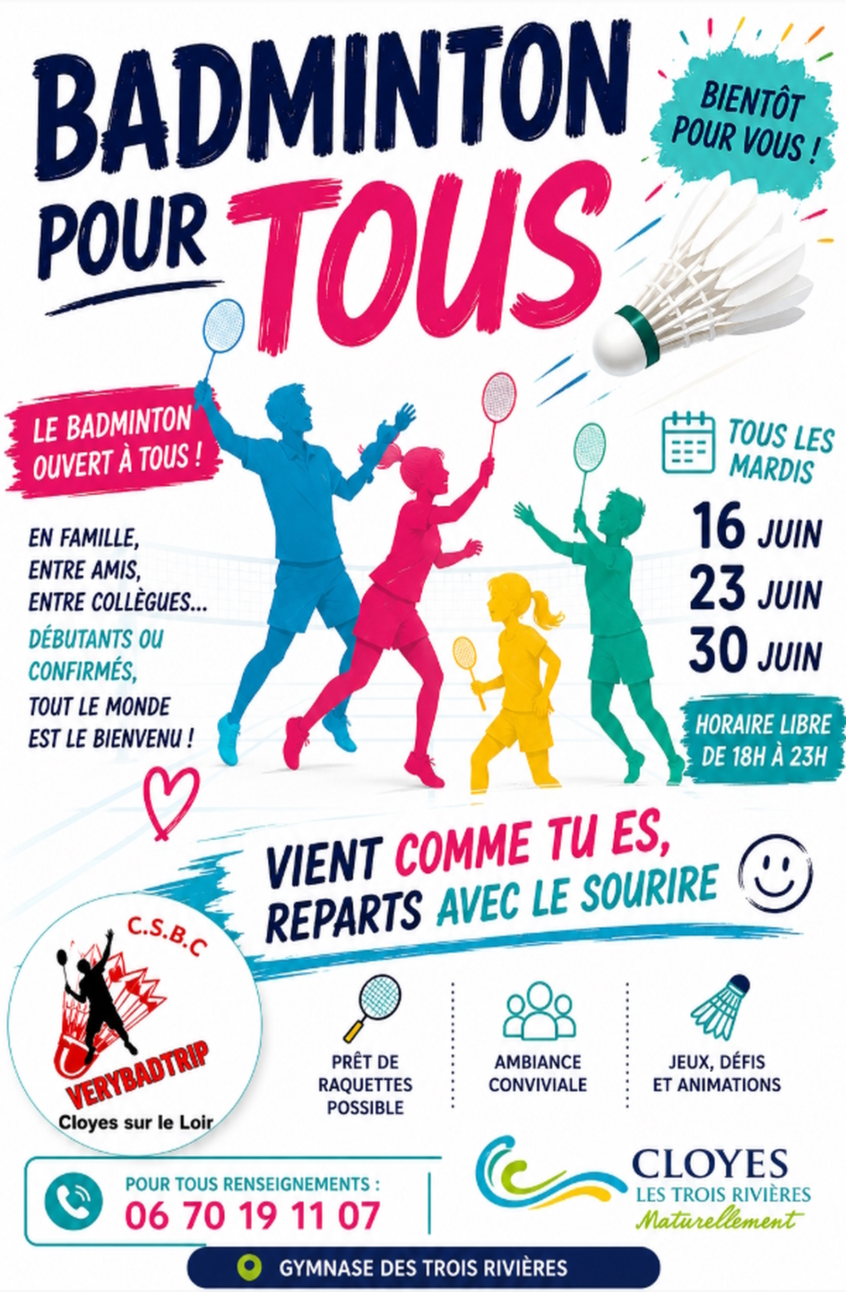 Badminton pour tous organisé par le C.S.B.C.