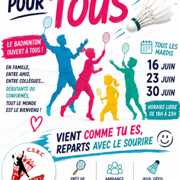 Badminton pour tous organisé par le C.S.B.C.