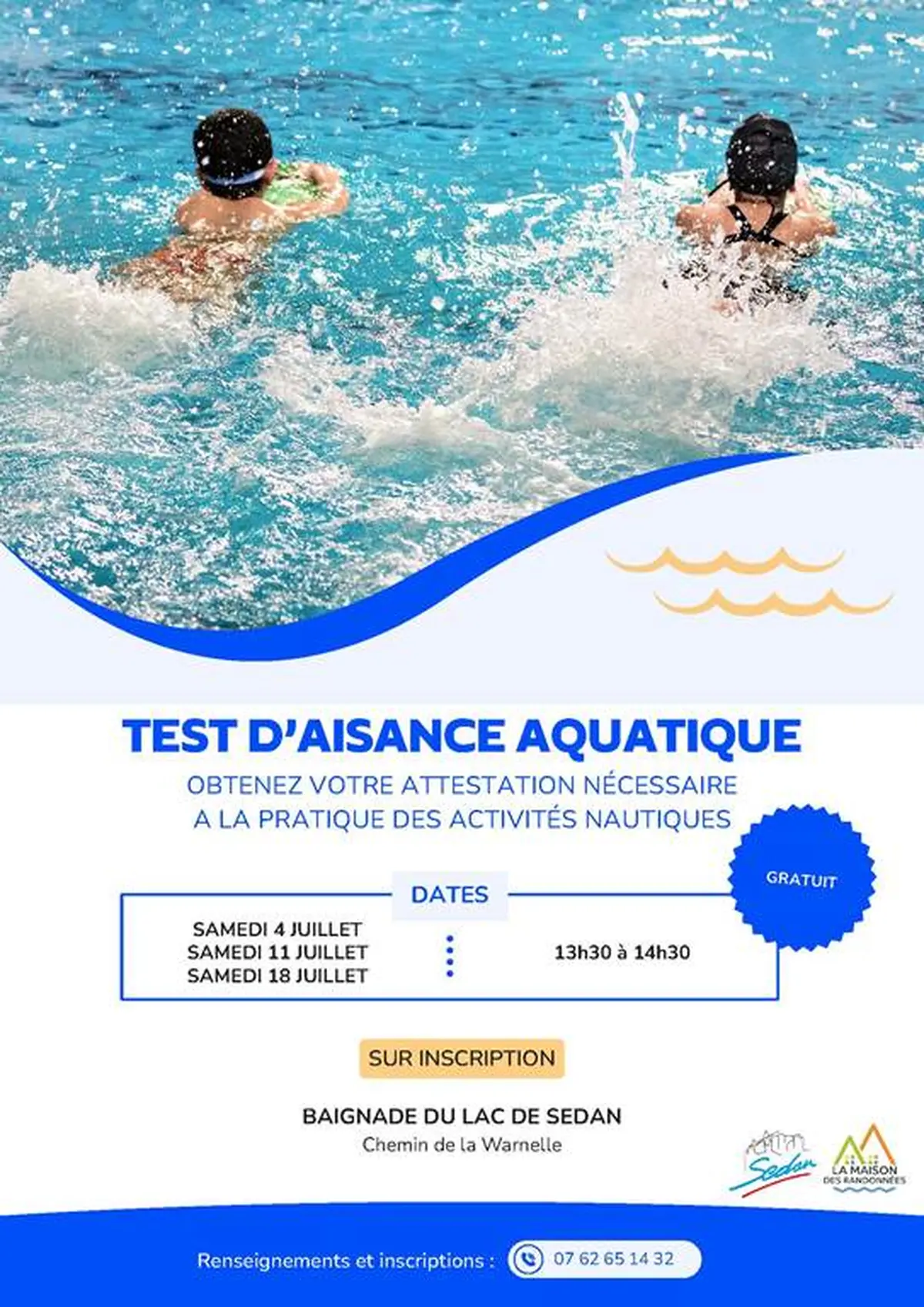 Baignade du lac de Sedan