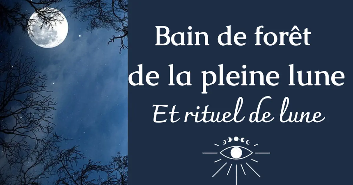Bain de forêt de la pleine lune et rituel de lune