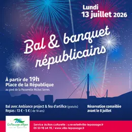 Bal et banquet républicains avec feu d'artifice