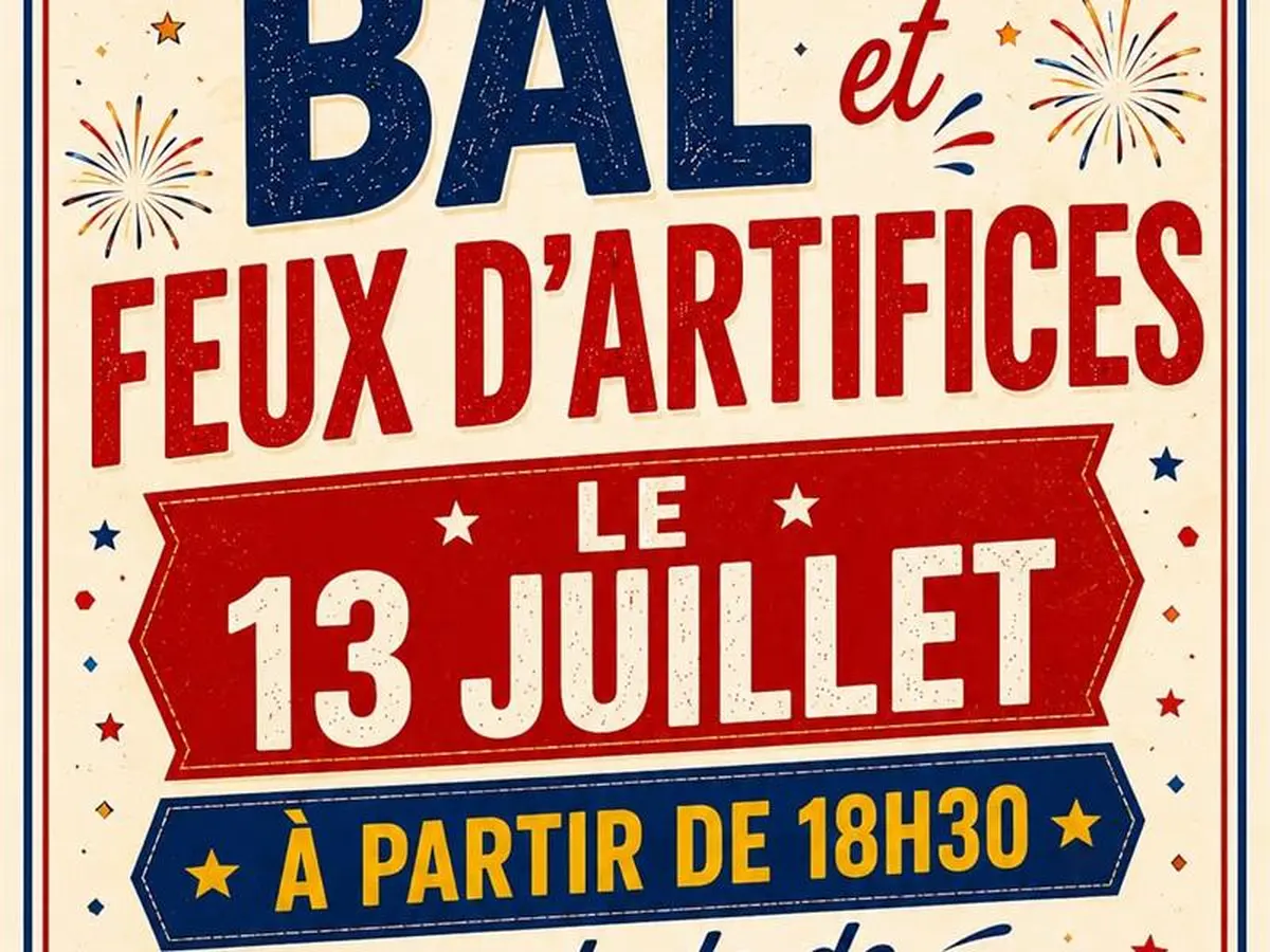 Bal et feux d'artifices - journée nationale