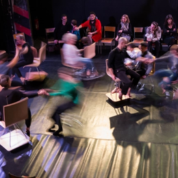 Bal inclusif sur roues et projection