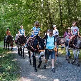 Balade à dos d’âne en famille