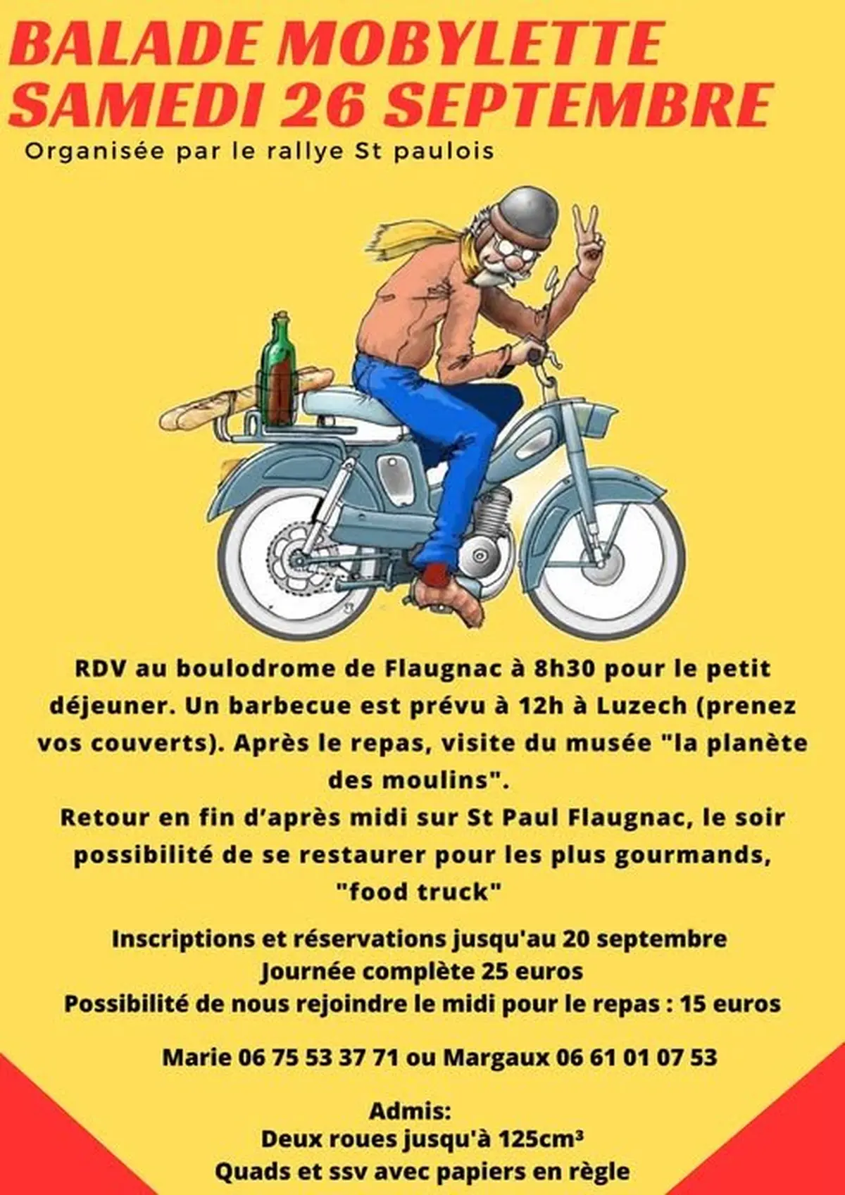 Balade à mobylette à Saint-Paul-Flaugnac