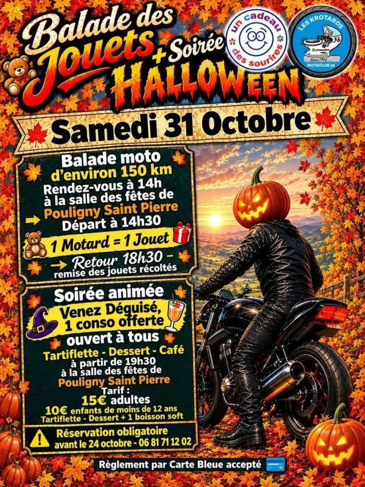 Balade à moto et soirée animée