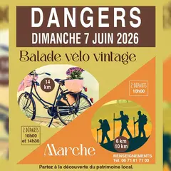 Balade à vélo vintage et marche
