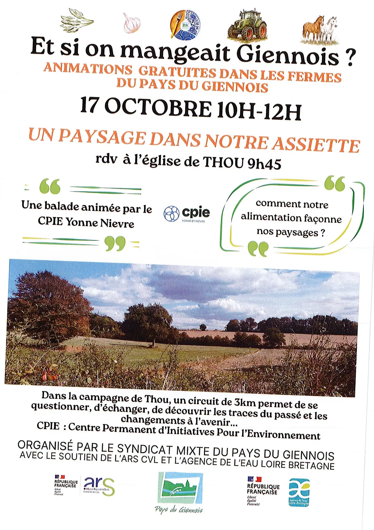 Balade animée un paysage dans notre assiette