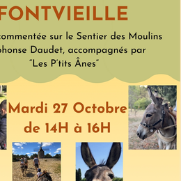 Balade commentée au pas de l'âne sur le Sentier des Moulins d'Alphonse Daudet