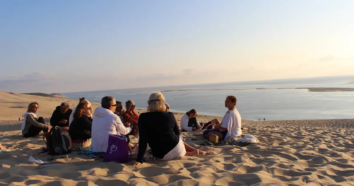 Balade commentée de la Dune du Pilat au coucher du soleil