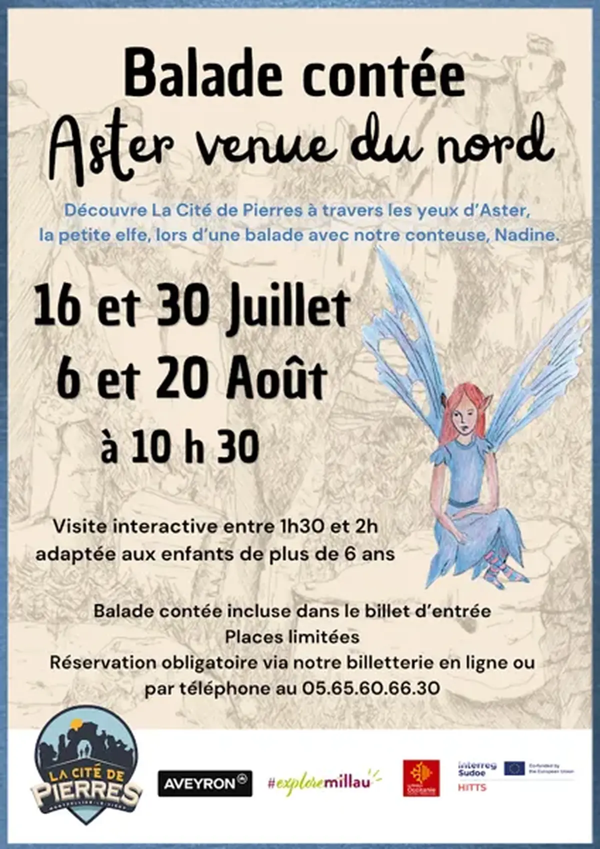 Balade contée  Aster venue du Nord  - La Cité de Pierres à Montpellier-Le-Vieux