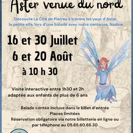 Balade contée  Aster venue du Nord  - La Cité de Pierres à Montpellier-Le-Vieux