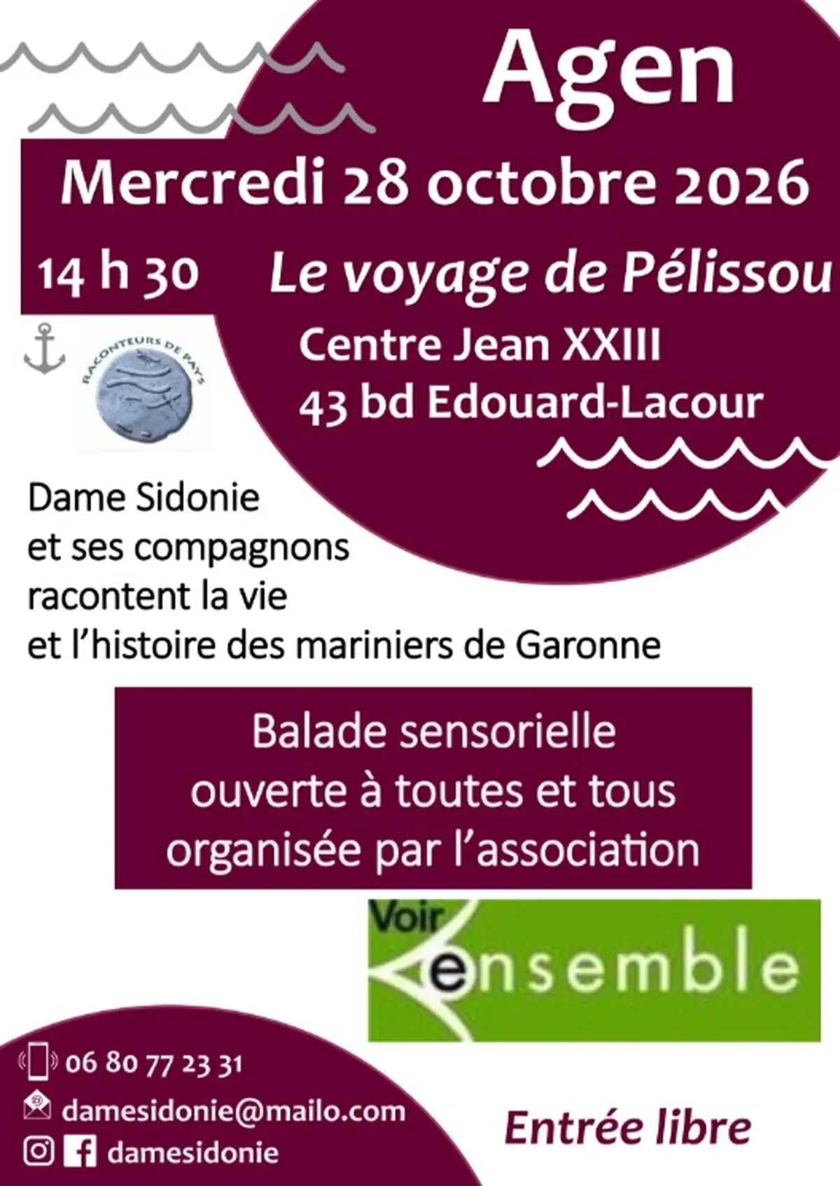 Balade contée par Dame Sidonie à Agen