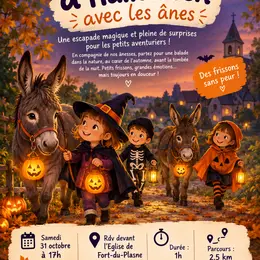 Balade d'Halloween avec les ânes