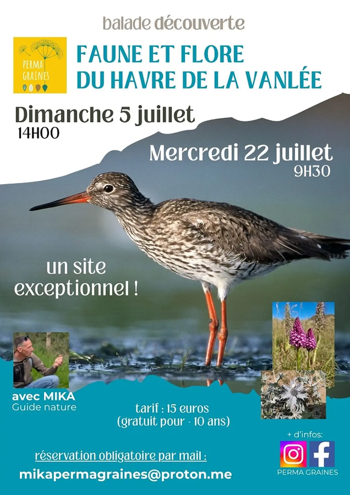 Balade découverte de la faune et de la flore du Havre de la Vanlée