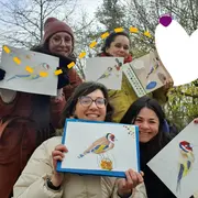 Balade découverte des oiseaux et aquarelle