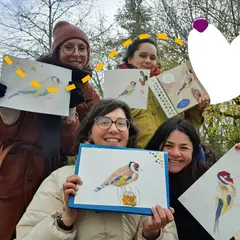 Balade découverte des oiseaux et aquarelle