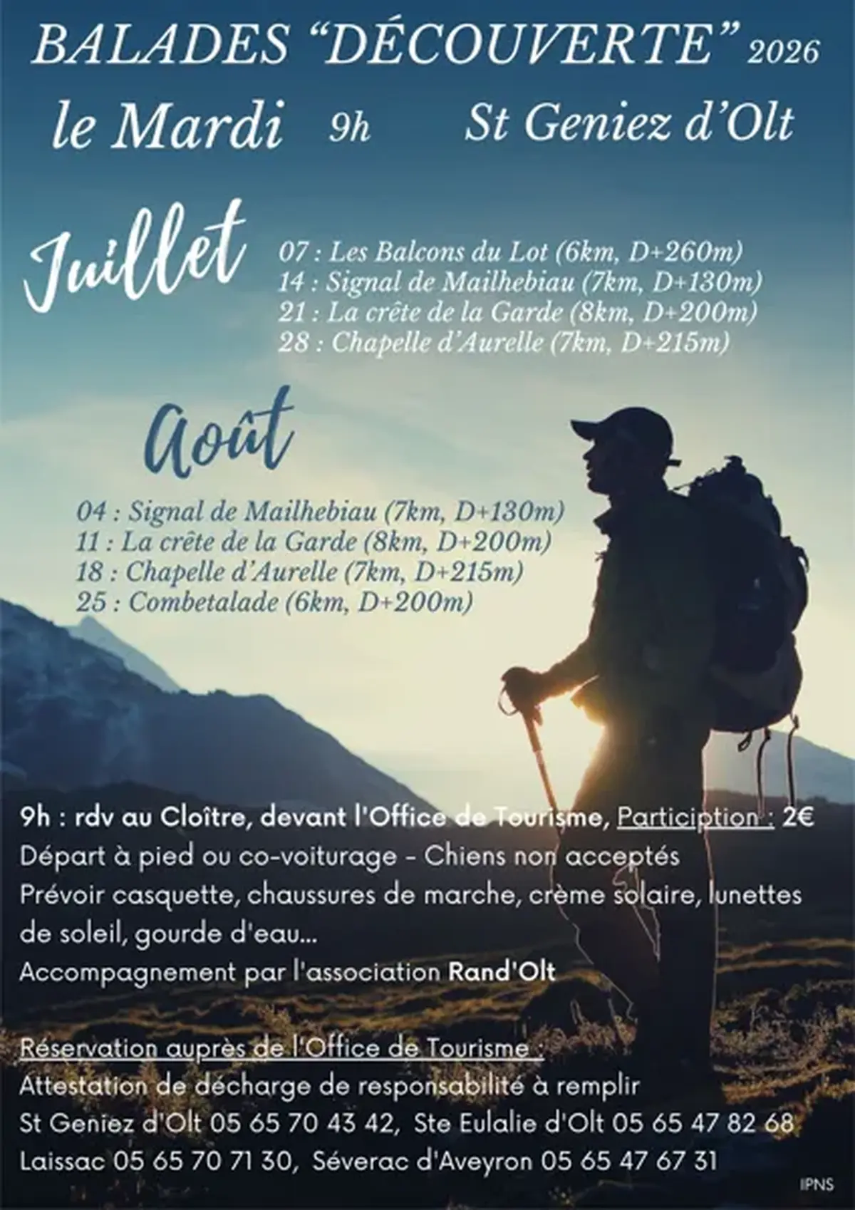 Balade découverte Ste Eulalie d'Olt - La Crête la Garde
