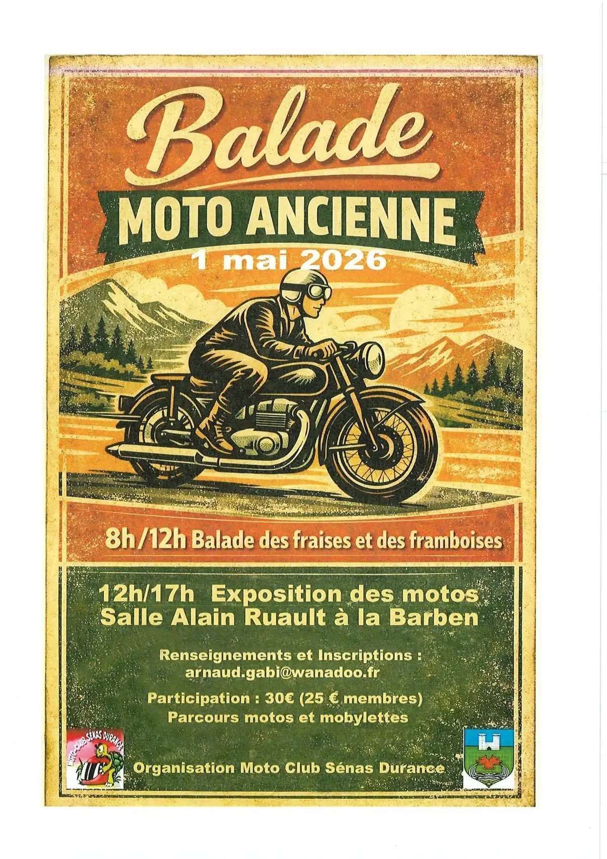 Balade des fraises et des framboises en motos anciennes