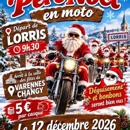 Balade des Pères Noël en moto