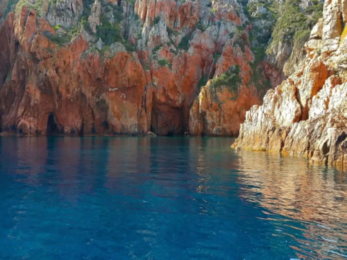 Balade en bateau Les Roches Rouges avec baignade depuis Porto