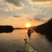 Balade en canoë brunante sur le bassin d'Arcachon