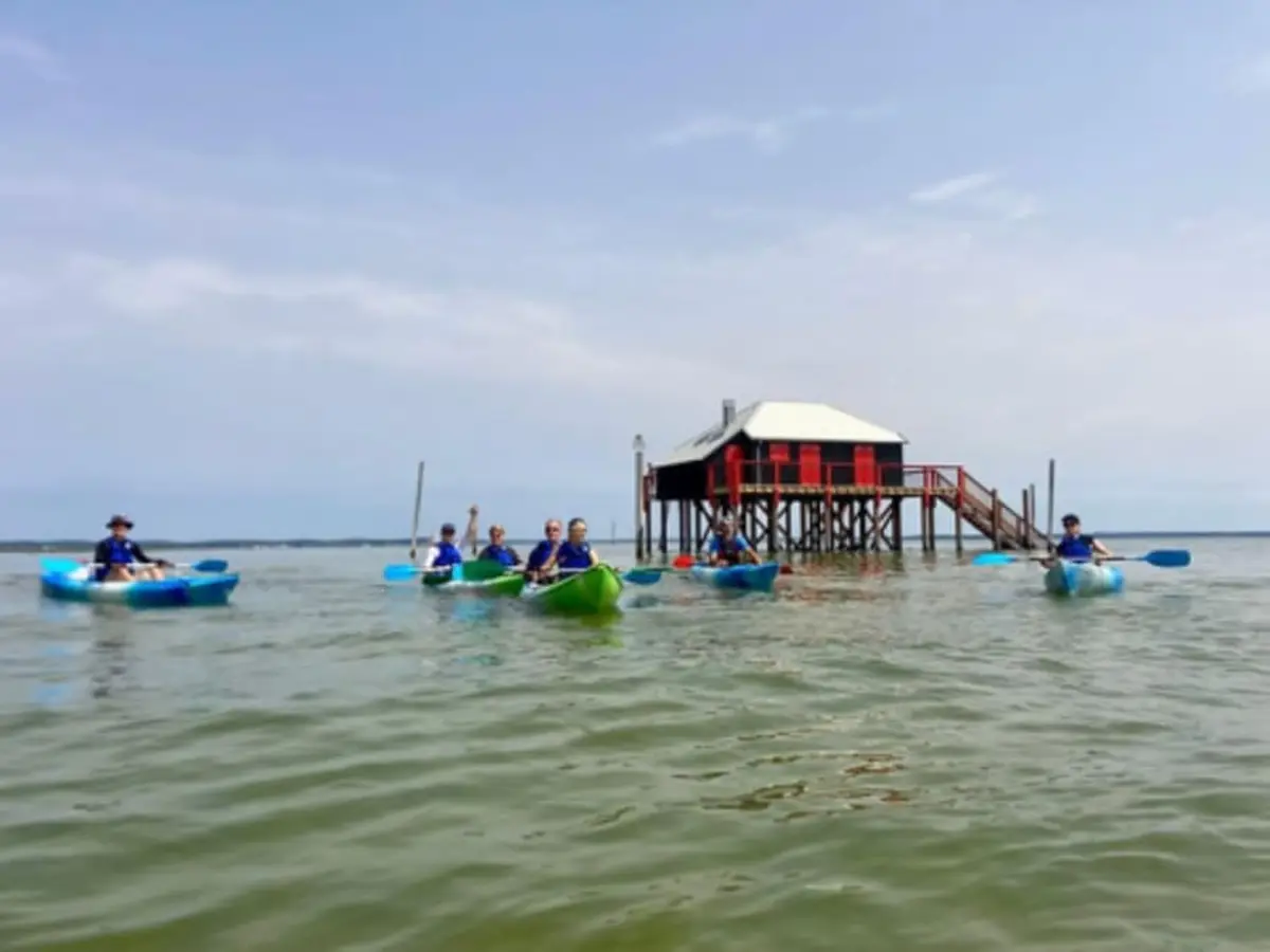 Balade en kayak aux Tchanquées du bassin d'Arcachon