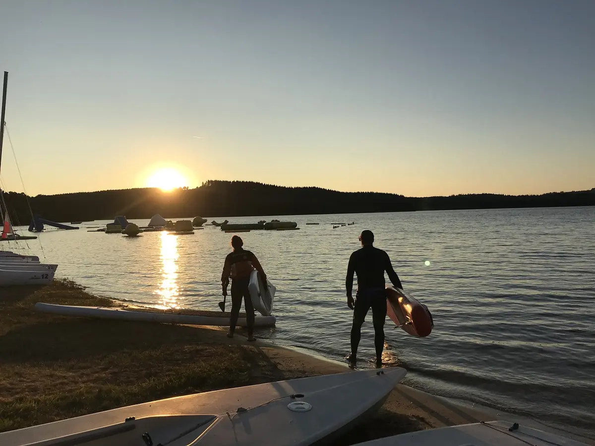 Balade en paddle et coucher de soleil