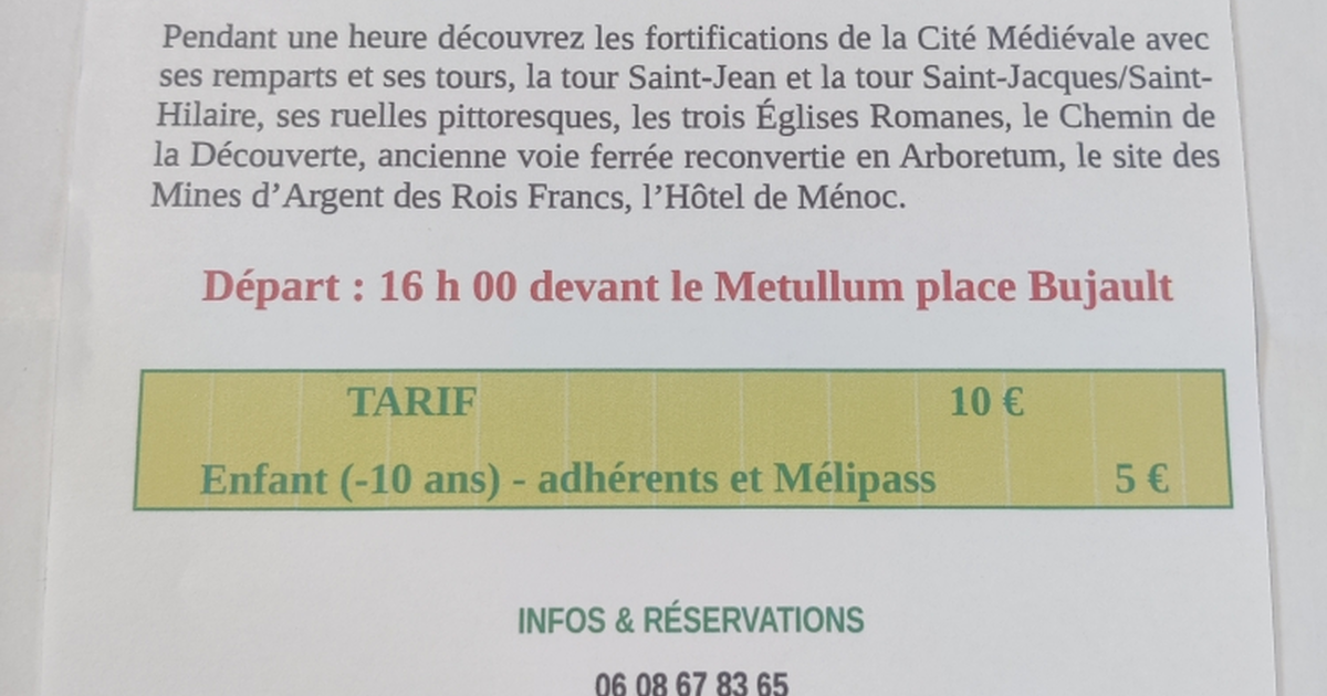 Balade en petit train touristique à Melle