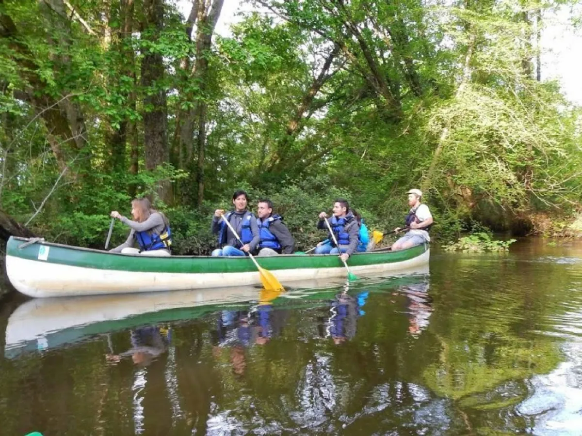 Balade guidée en canoë collectif sur la Leyre Départ Lamothe