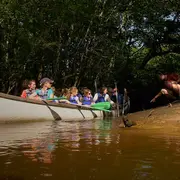 Balade guidée en canoë collectif sur la Leyre Départ Réserve Ornithologique