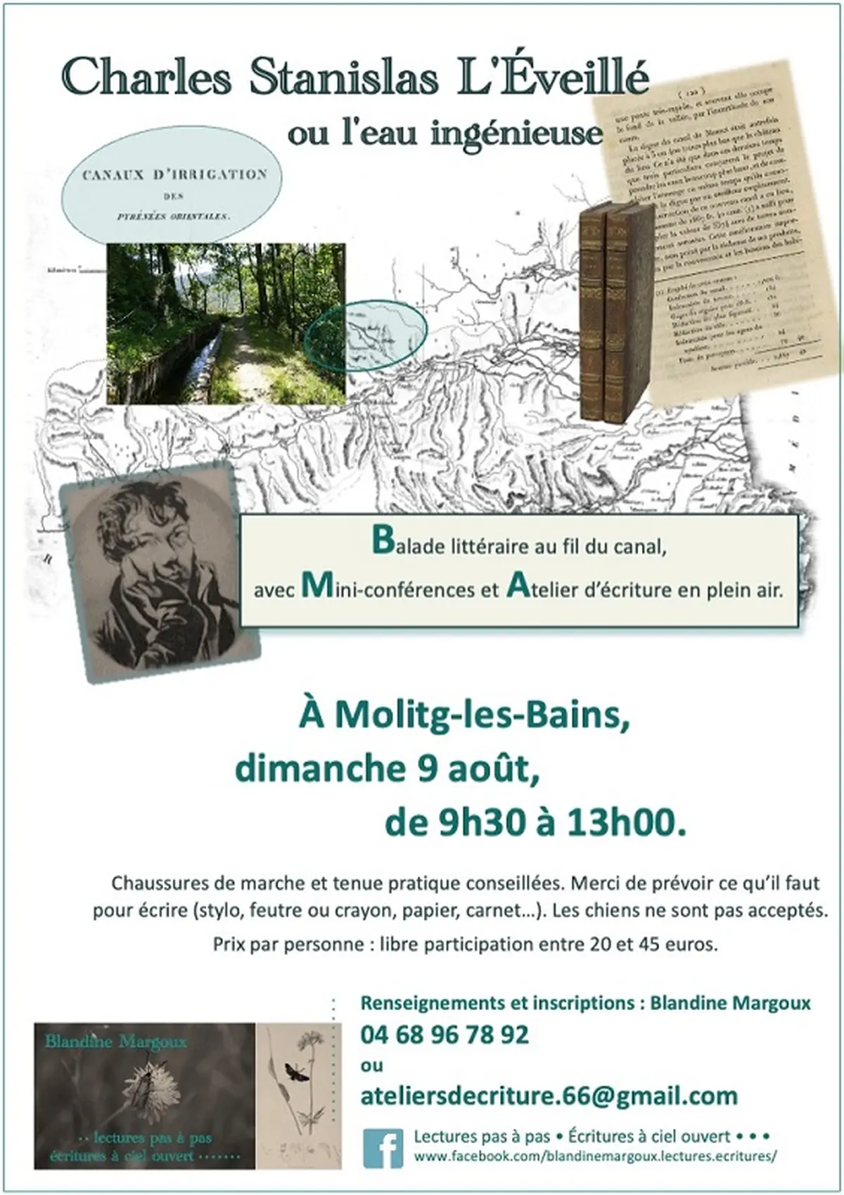 Balade Litteraire Et Atelier D'Ecriture : Charles Stanislas, L'Eveille Ou L'Eau Ingenieuse