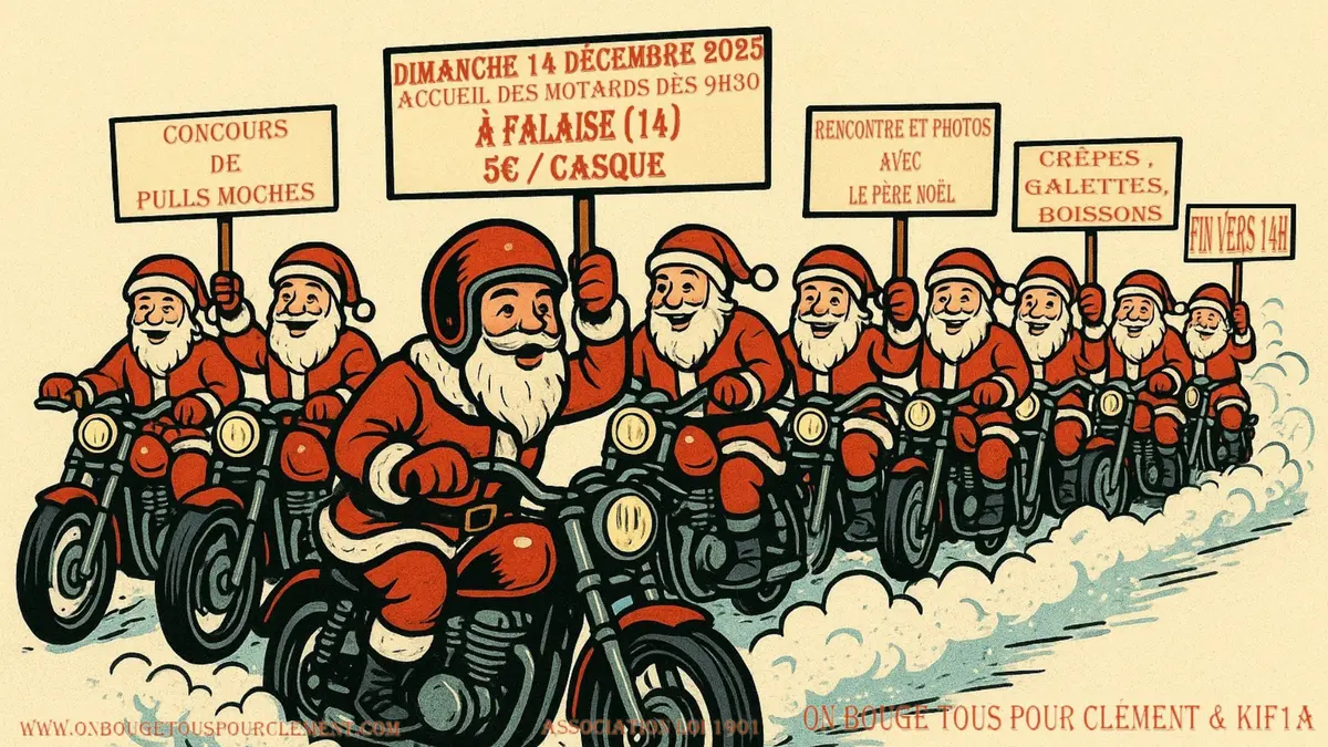 Balade moto des Mères et Pères Noël 2025