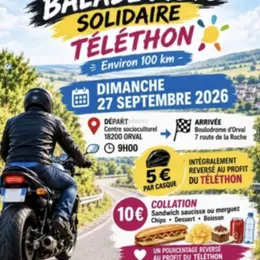 Balade moto solidaire Téléthon Orval
